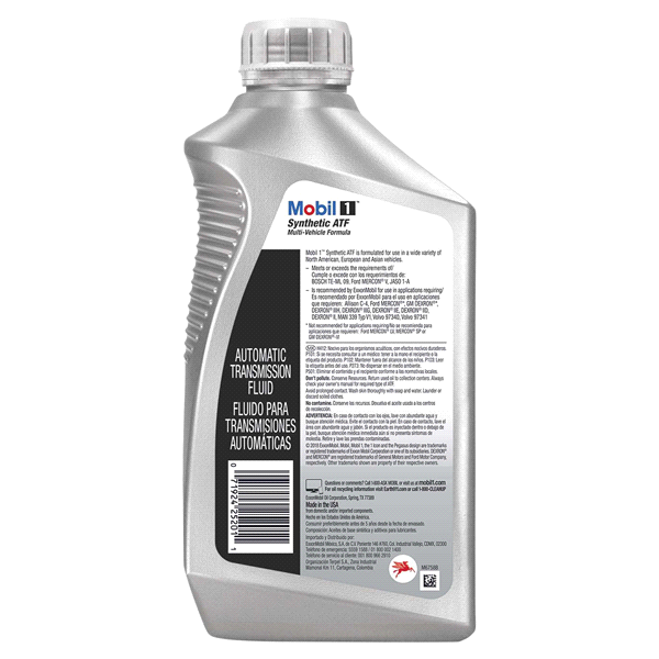 slide 3 of 5, Mobil 1 Synthetic Automatic Transmission Fluid, 1 Quart, 1 qt