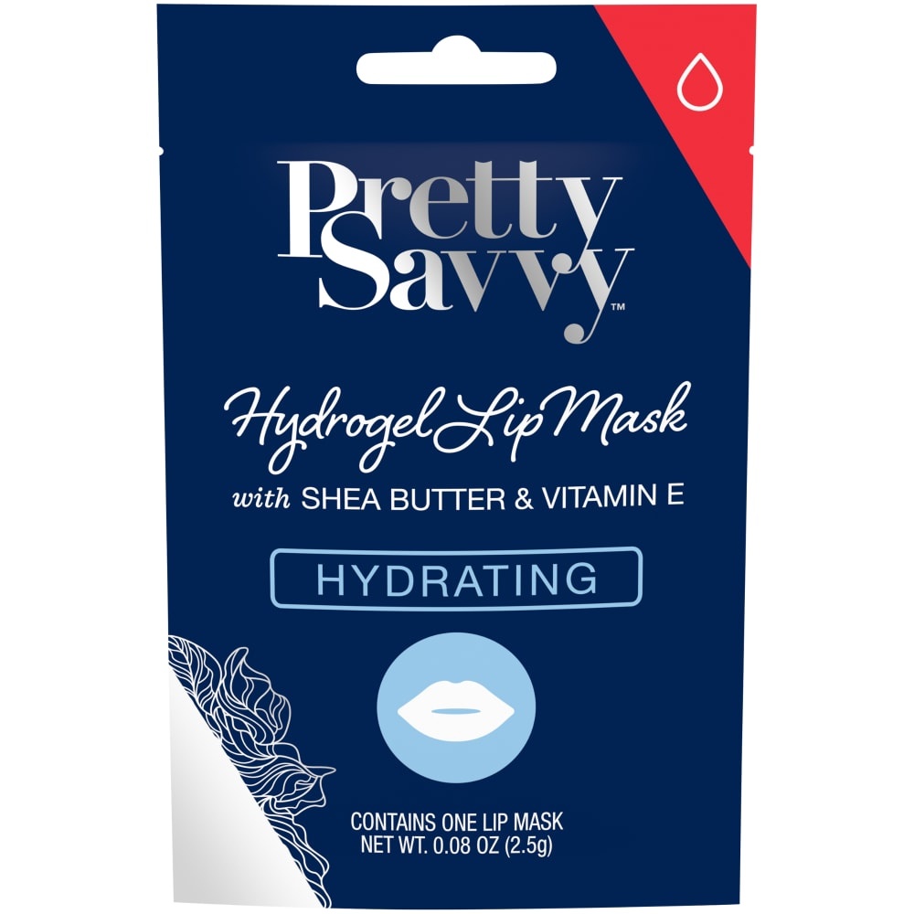 slide 1 of 1, Pretty Savvy Hydrating Hydrogel Lip Mask With Shea Butter & Vitamin E, 1 ct