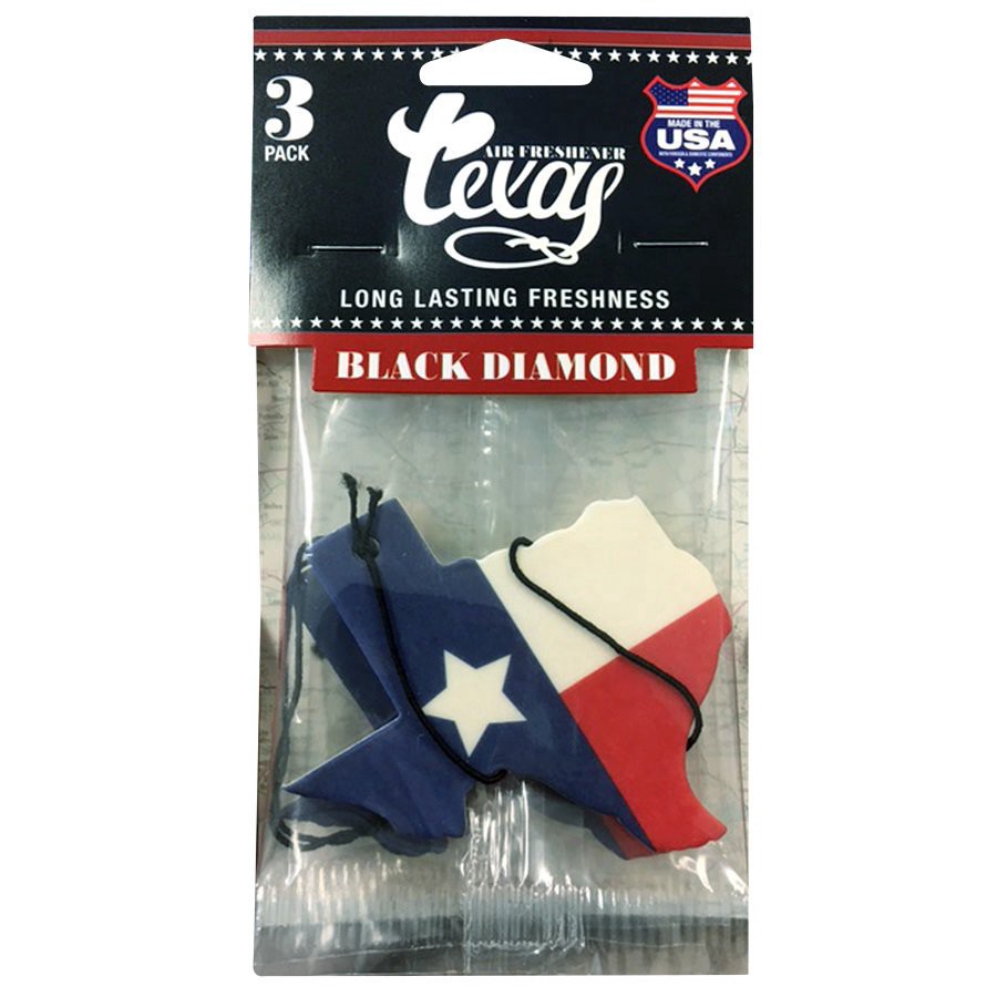 slide 1 of 1, Novelty Max Texas Air Fresheners - Black Diamond, 3 ct