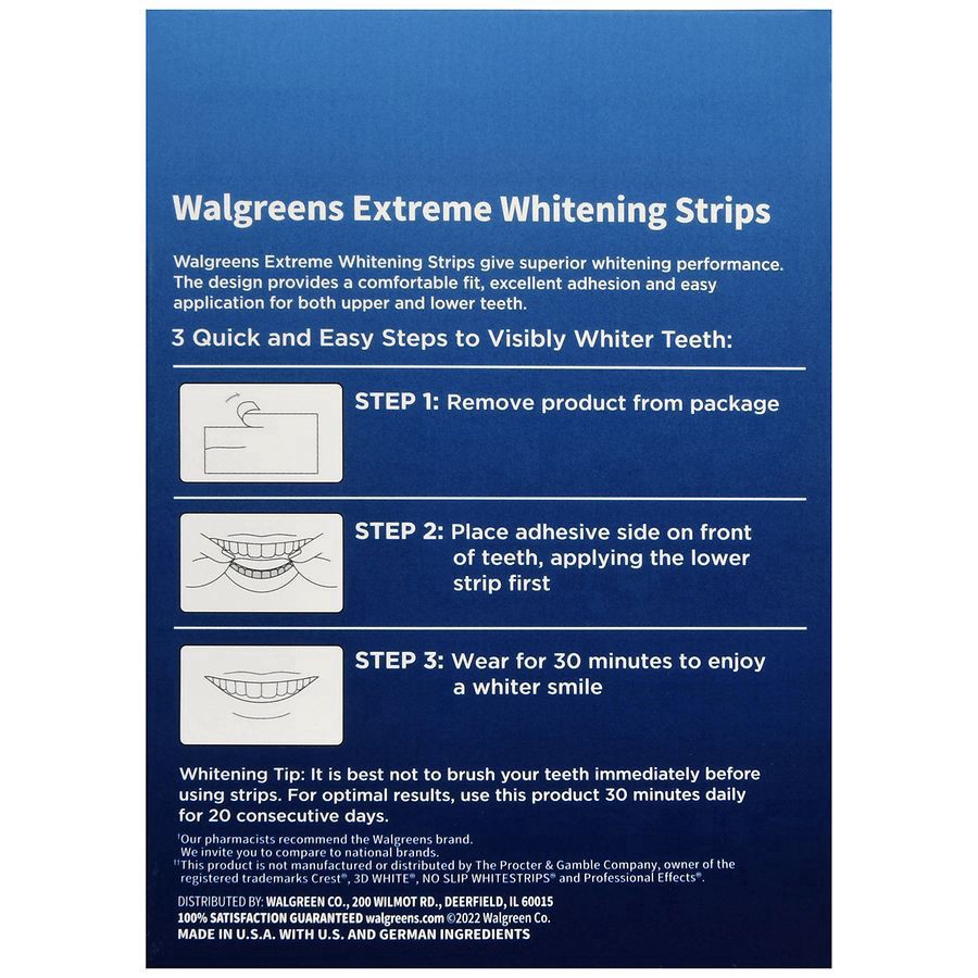 slide 5 of 5, Walgreens Extreme Whitening Strips, 40 ct