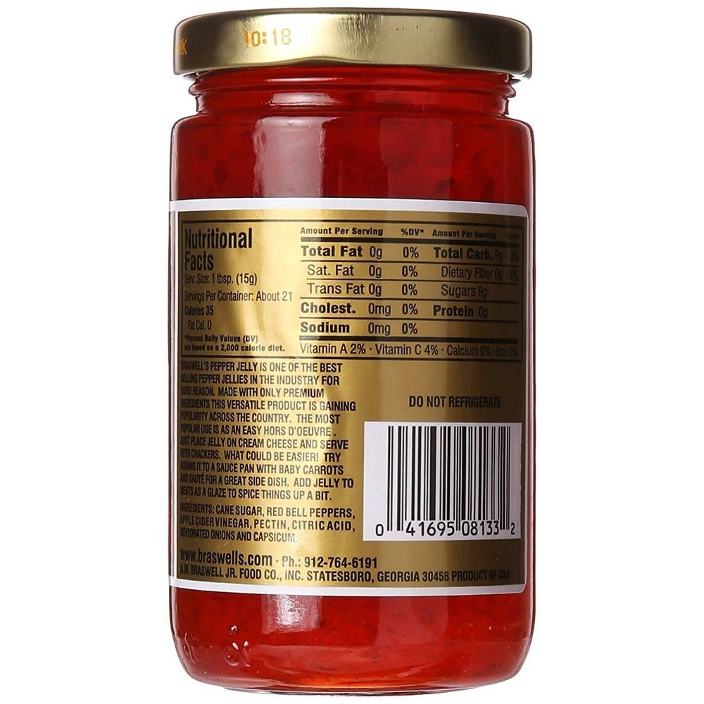 slide 2 of 2, Braswell's All Natural Red Pepper Jelly, 10.5 oz