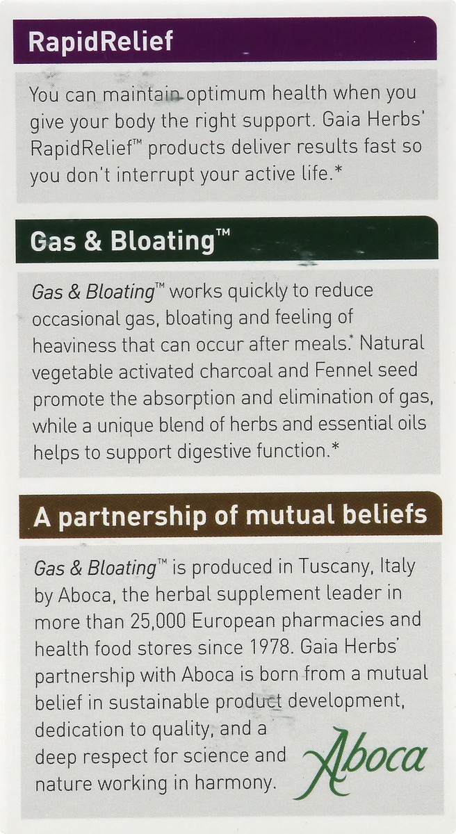 slide 7 of 9, Gaia Gas & Bloating, 50 ct