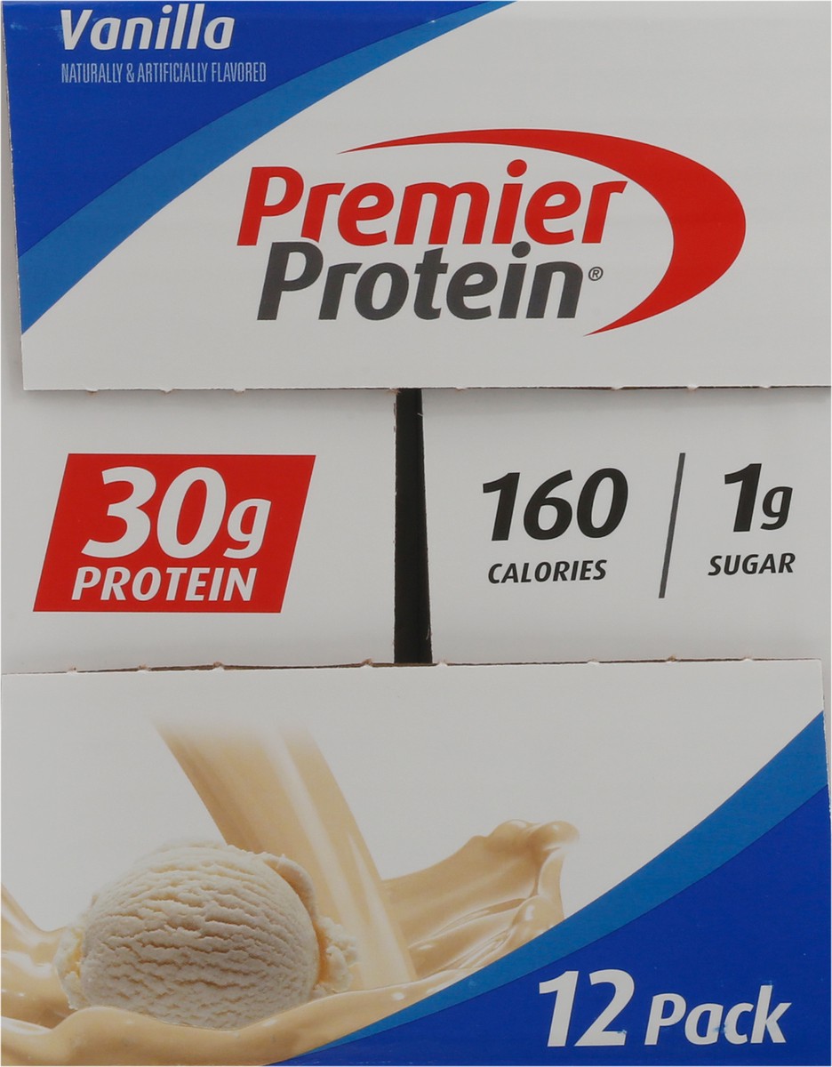 slide 7 of 13, Premier Protein Nutritional Shake - Vanilla - 11 fl oz/12pk, 132 fl oz