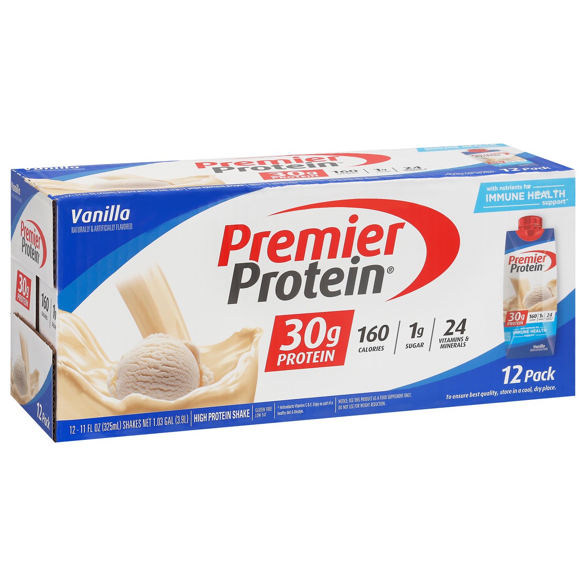 slide 5 of 13, Premier Protein Nutritional Shake - Vanilla - 11 fl oz/12pk, 132 fl oz