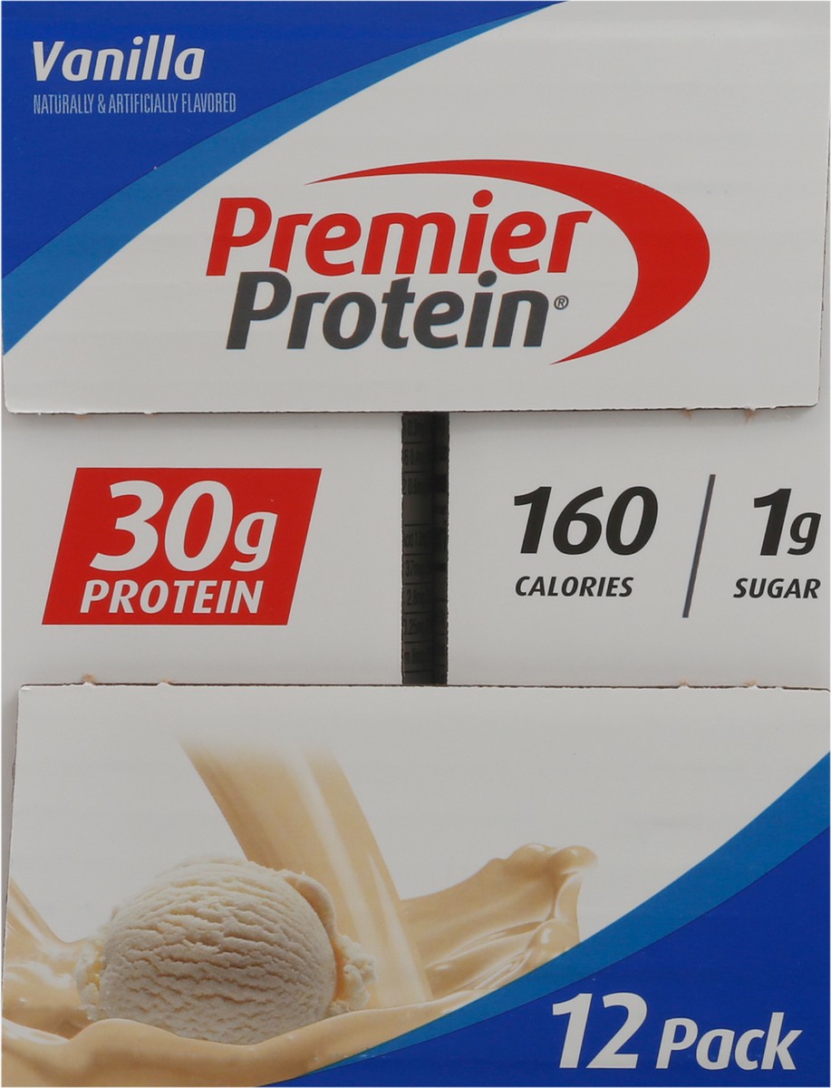 slide 4 of 13, Premier Protein Nutritional Shake - Vanilla - 11 fl oz/12pk, 132 fl oz