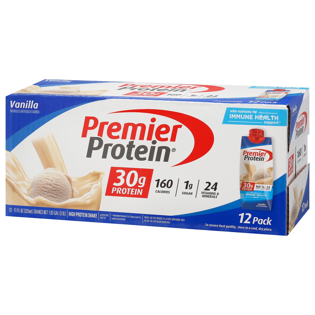 slide 2 of 13, Premier Protein Nutritional Shake - Vanilla - 11 fl oz/12pk, 132 fl oz