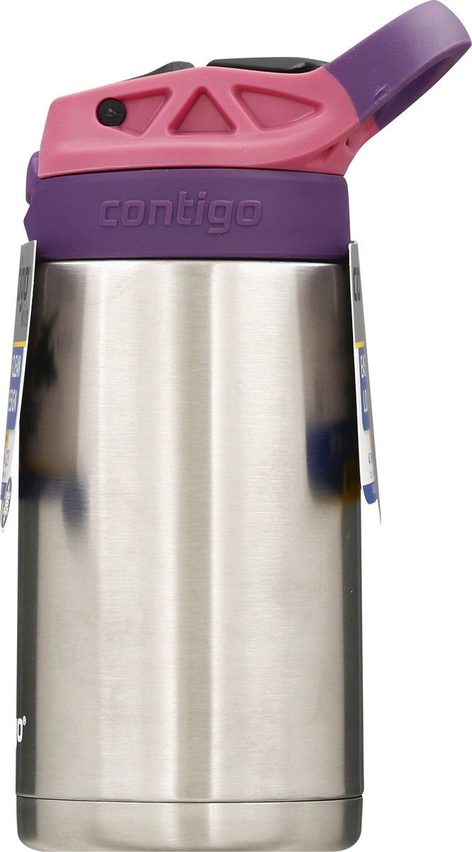 slide 6 of 11, Contigo Kids Stainless Steel Water Bottle with Redesigned AUTOSPOUT Straw, Eggplant & Punch, 1 ct