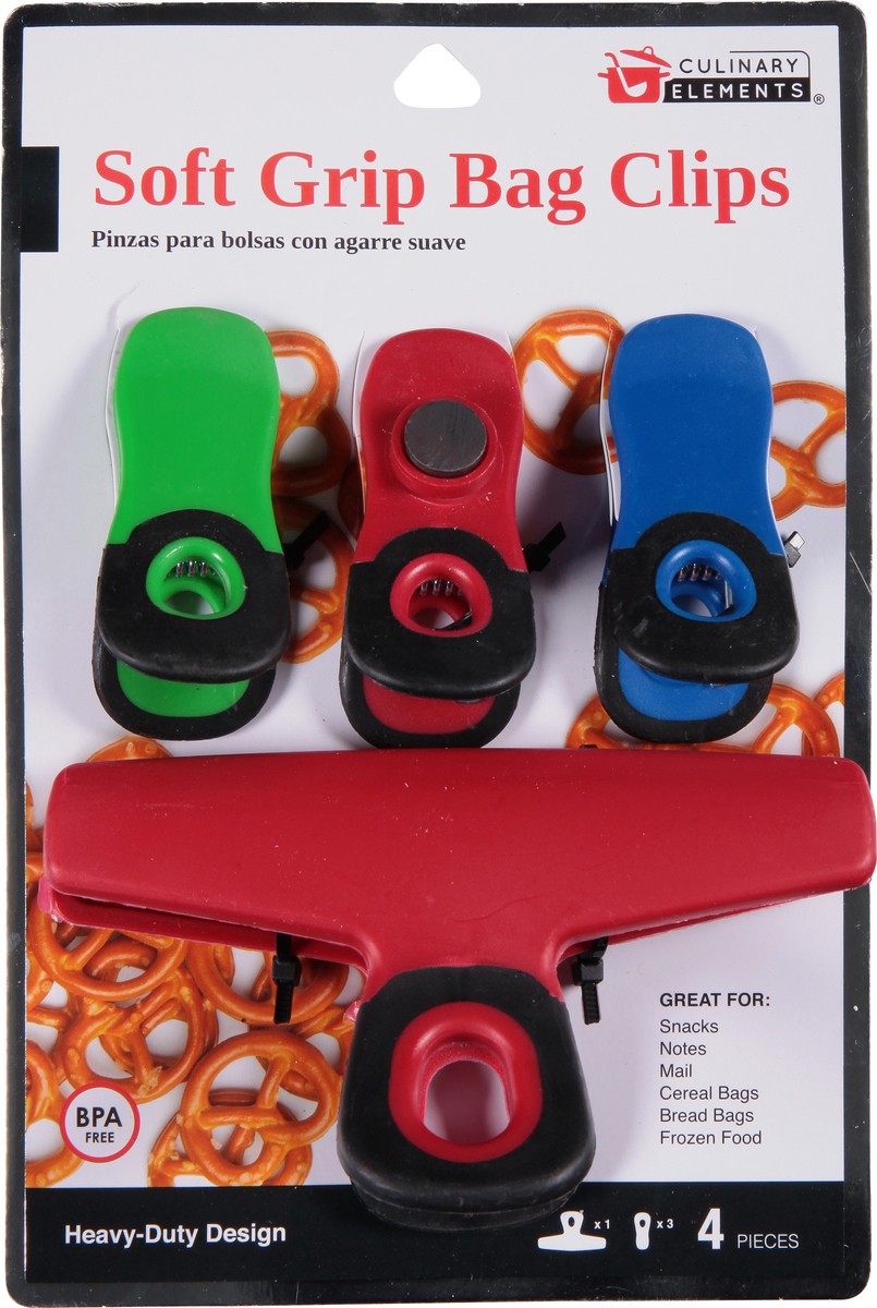 slide 2 of 12, Culinary Elements Lami Bag Clips - Soft Grip, 1 ct