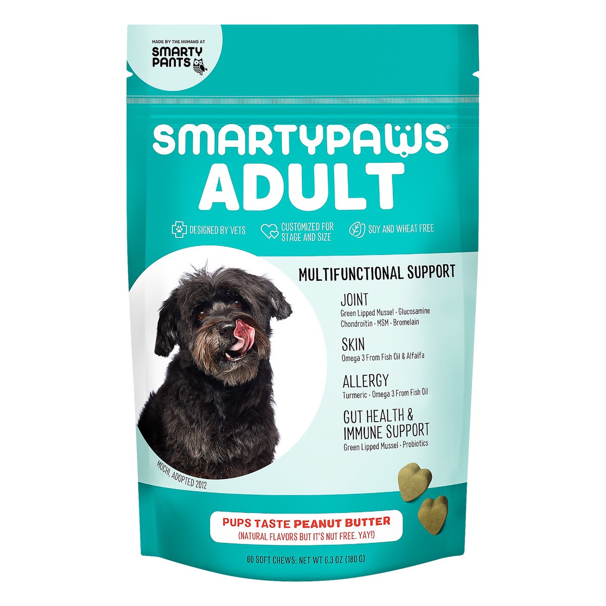 slide 6 of 6, SmartyPaws Adult Multifunction Support Dog Chews 60 ea, 60 ct