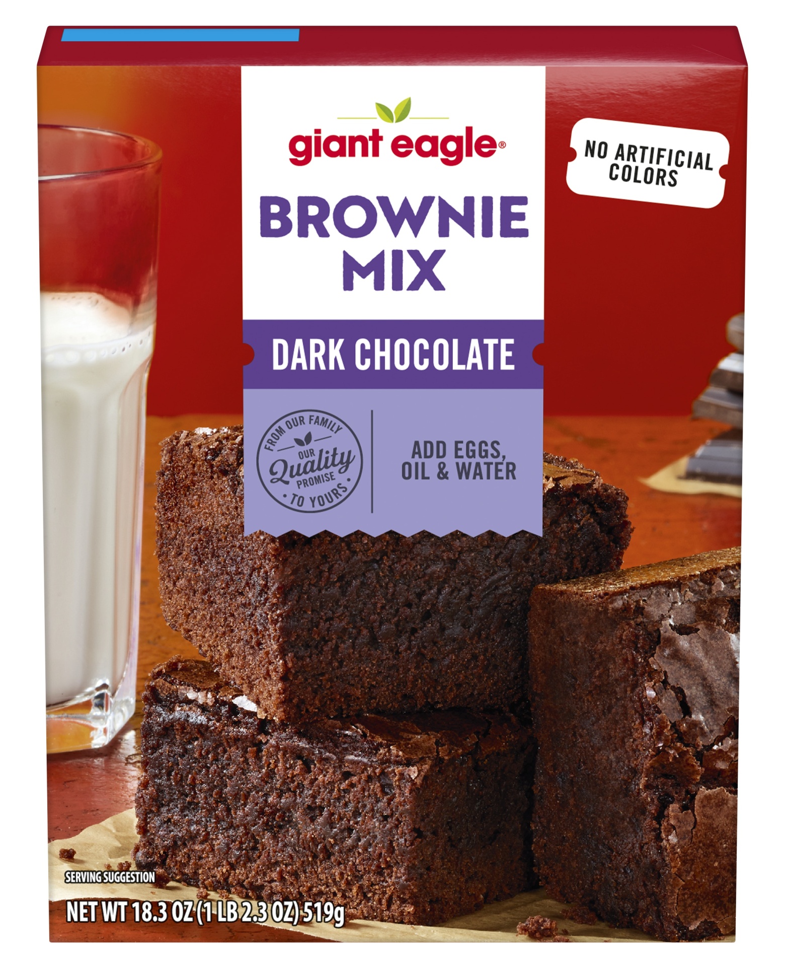 slide 1 of 1, Giant Eagle Brownie Mix, Dark Chocolate, 18.3 oz