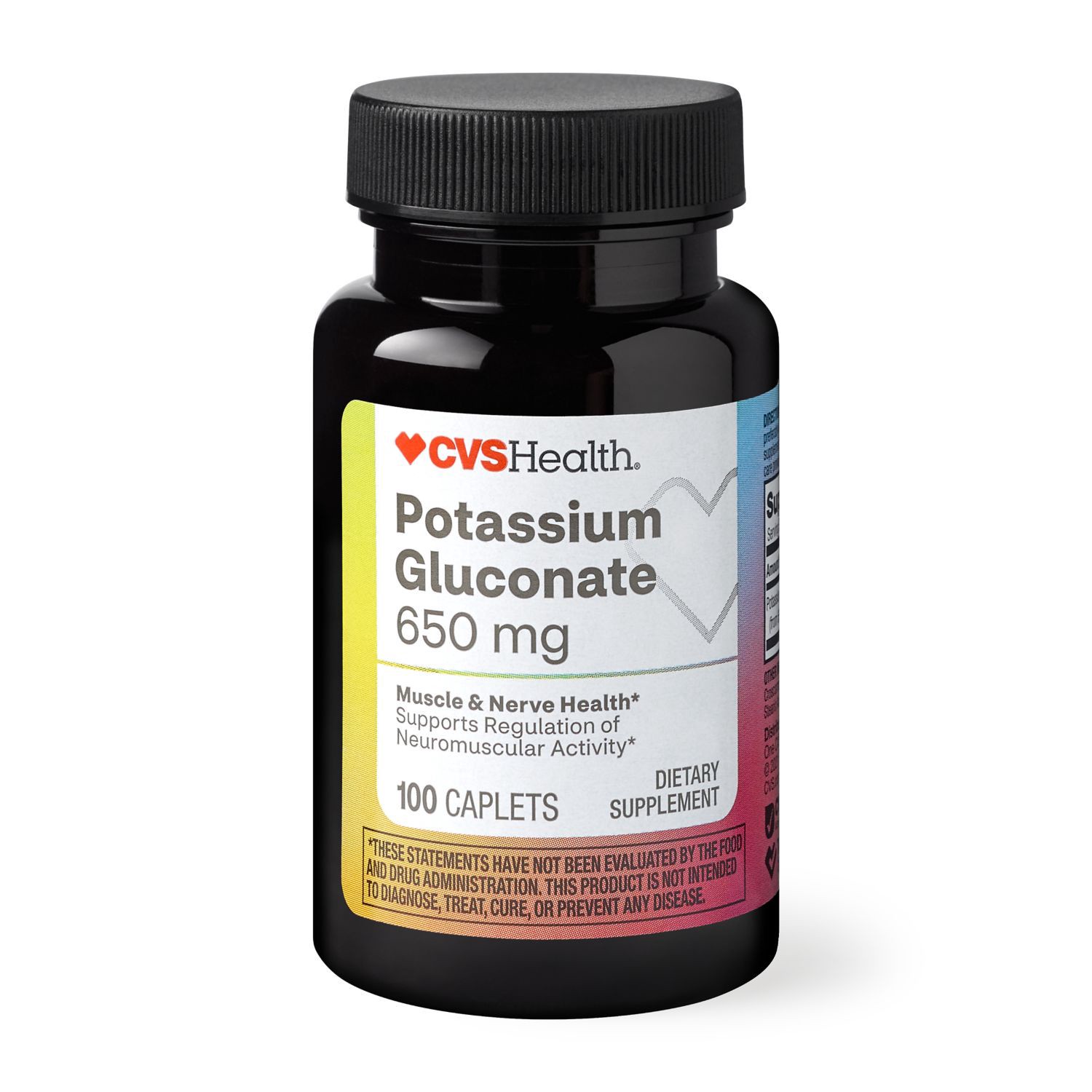 slide 1 of 10, CVS Health Potassium Gluconate Caplets, 100 Ct, 1 ct