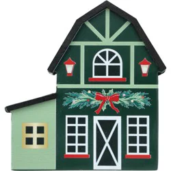 Destination Holiday Mini Christmas Barn House - Green