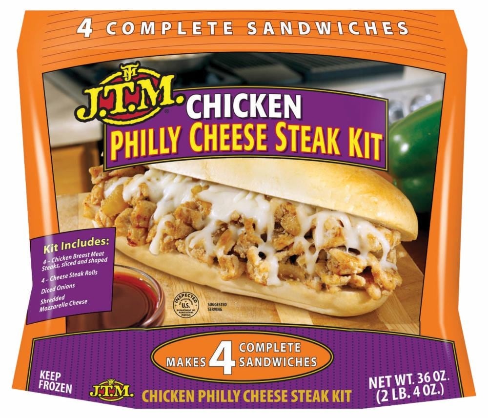 slide 1 of 1, J.T.M. Chicken Philly Cheese Steak Kit, 36 oz