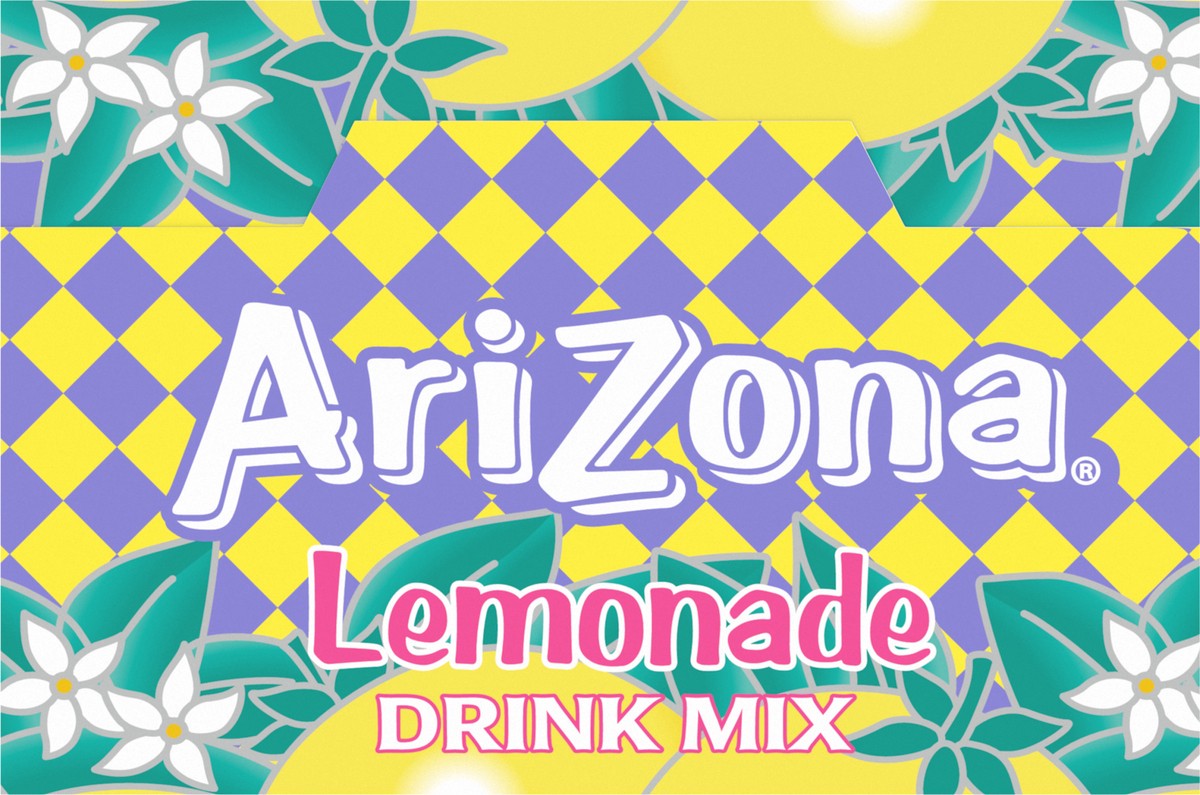 slide 2 of 9, AriZona Lemonade Naturally Flavored Powdered Drink Mix, 10 ct On-the-Go Packets, 10 ct