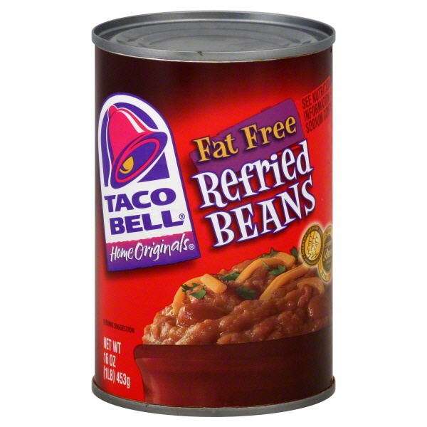 slide 1 of 1, Taco Bell Refried Beans, Fat Free, 16 oz