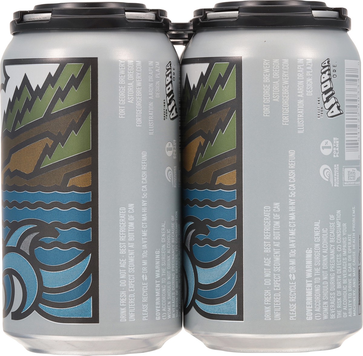 slide 7 of 10, Fort George Lager Short Sands Beer 6 - 12 fl oz Cans, 6 ct