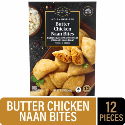 slide 1 of 1, Private Selection® Butter Chicken Naan Bites, 8.47 oz