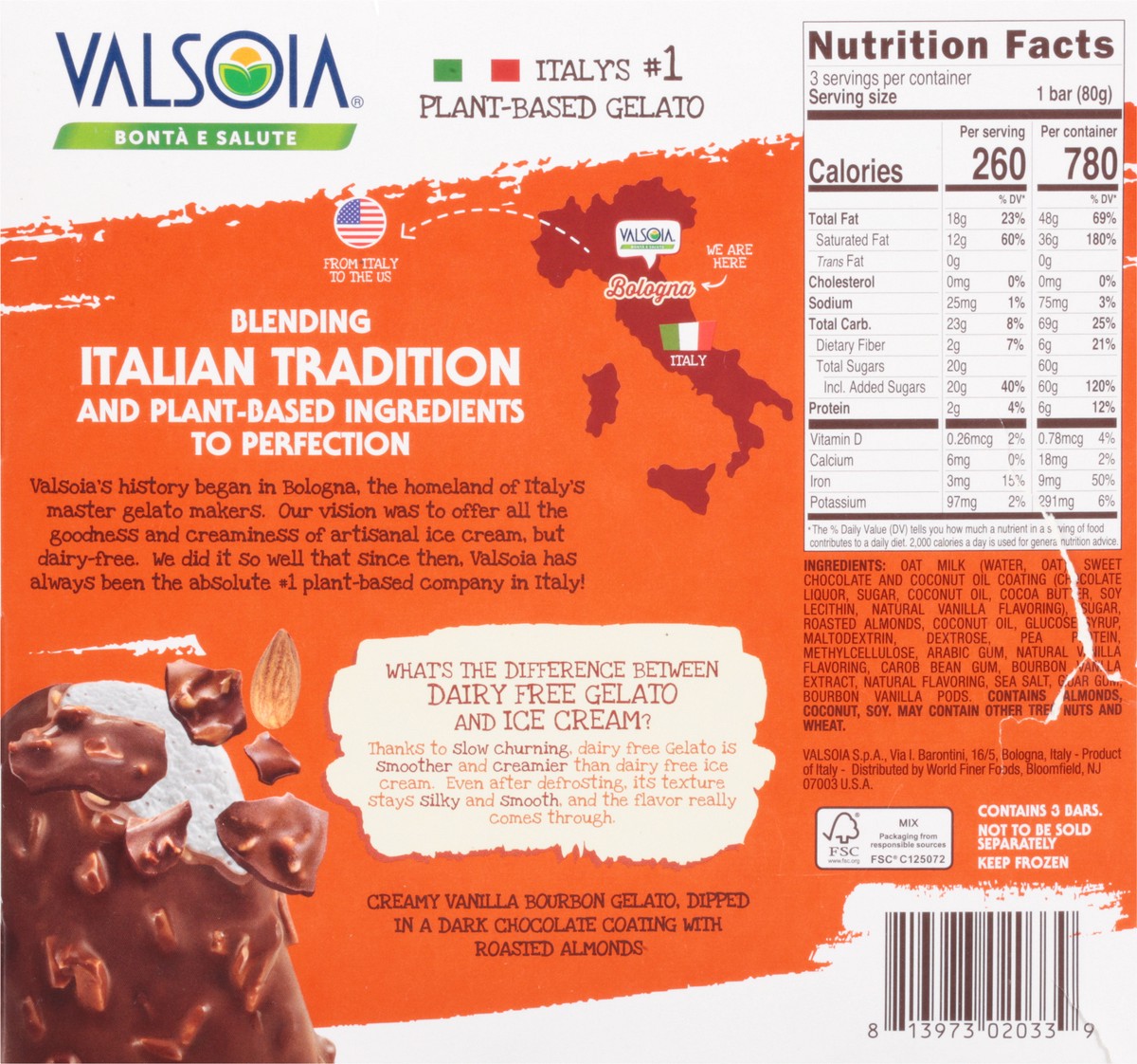 slide 2 of 13, Valsoia Gelato Bars, 13.5 oz