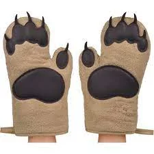 Fred's Bear Cotton Oven Mitts