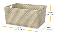 slide 11 of 13, Whitmor Resin Strap Bin Large 1 ea, 1 ct
