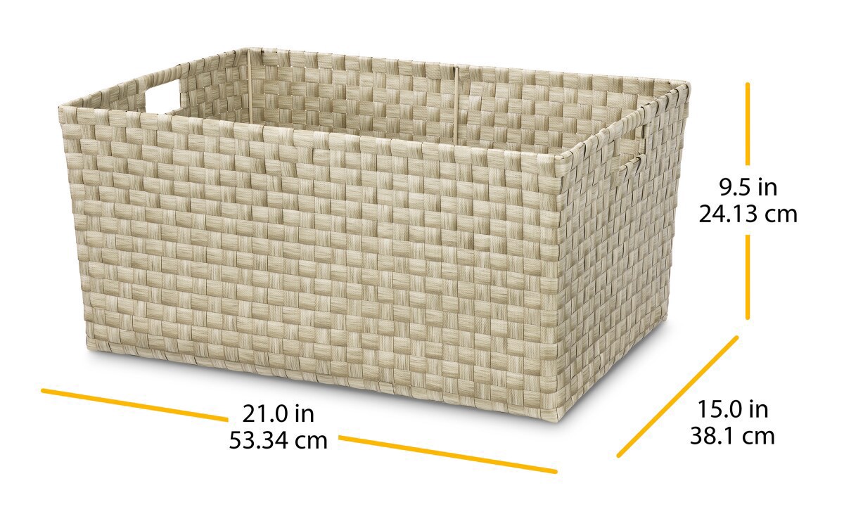 slide 9 of 13, Whitmor Resin Strap Bin Large 1 ea, 1 ct