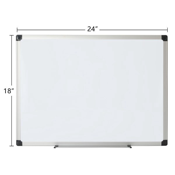 slide 3 of 5, FORAY Aluminum-Framed Dry-Erase Board White Board, Silver Frame, 18 in x 24 in