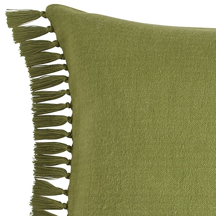 slide 2 of 4, Tommy Bahama Island Essentials Solid Fringe European Sham - Palm Green, 1 ct