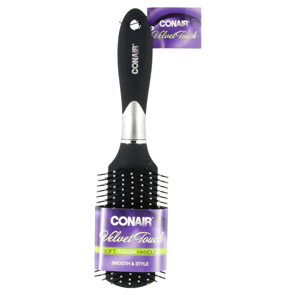 slide 1 of 1, Conair Velvet Touch Mid-Size All Purpose Brush, 1 ct