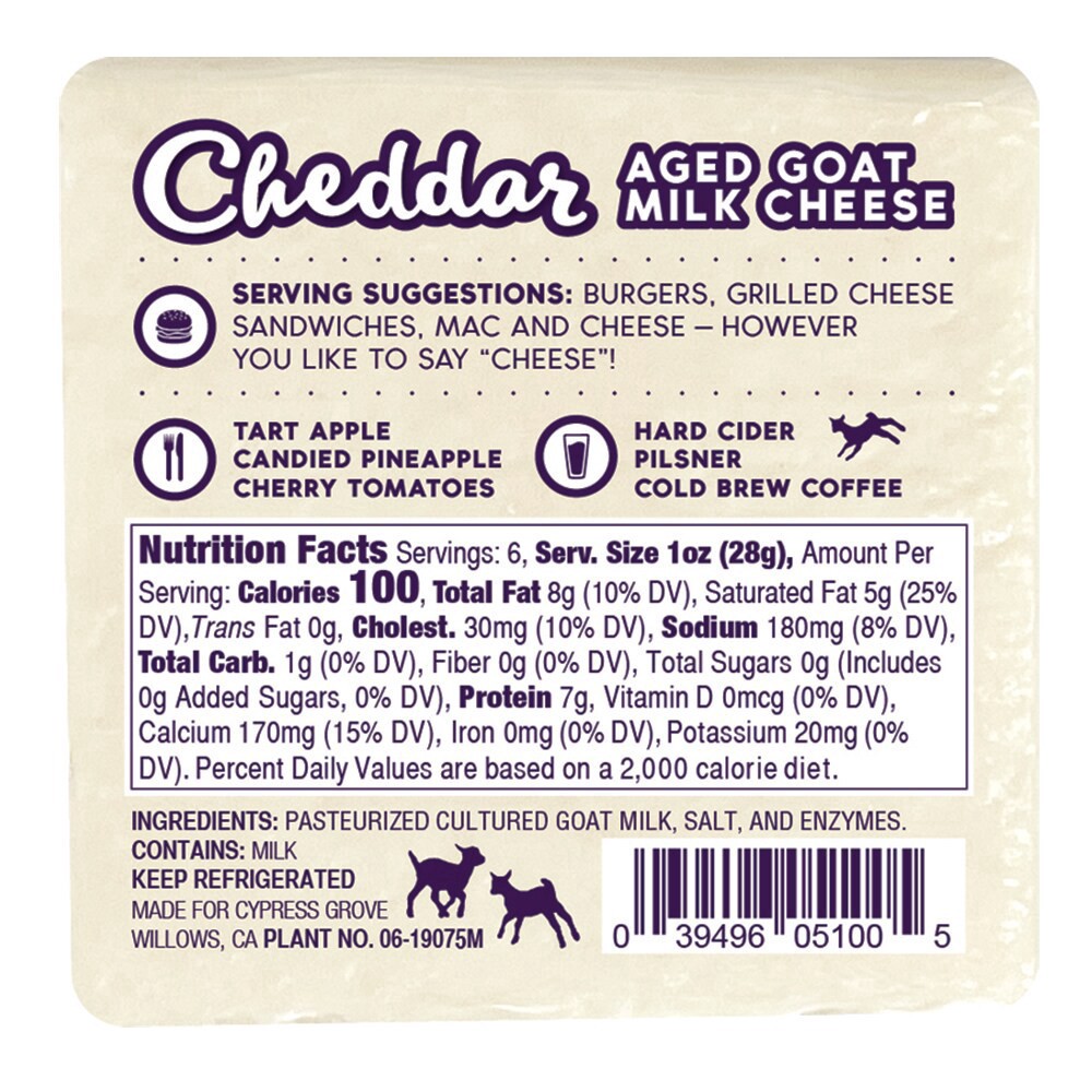 slide 2 of 2, Cypress Grove Aged Goat Milk Cheddar Cheese, 6 oz