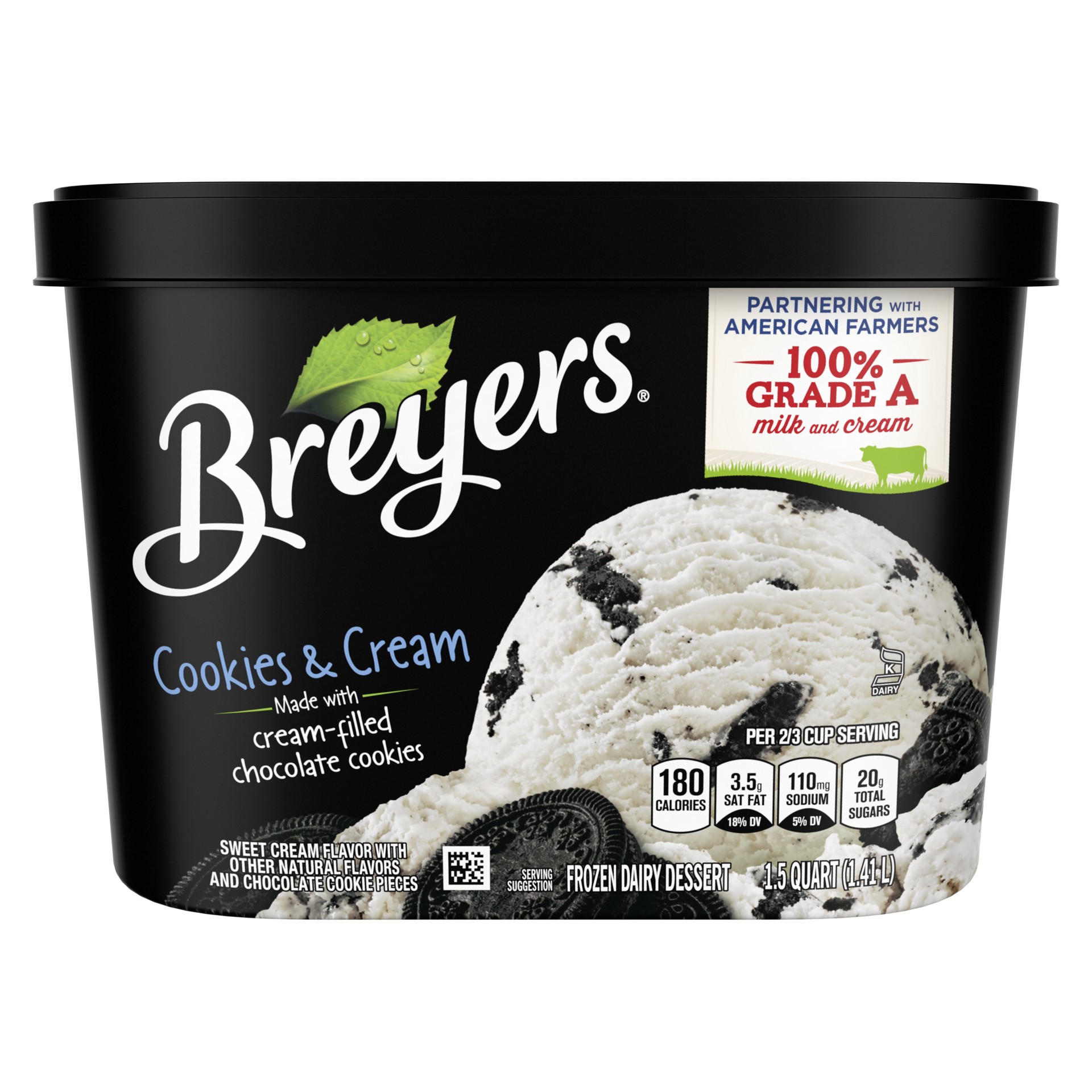 slide 1 of 4, Breyers Frozen Dairy Dessert Double Cookie Crumble, 48 oz, 48 oz