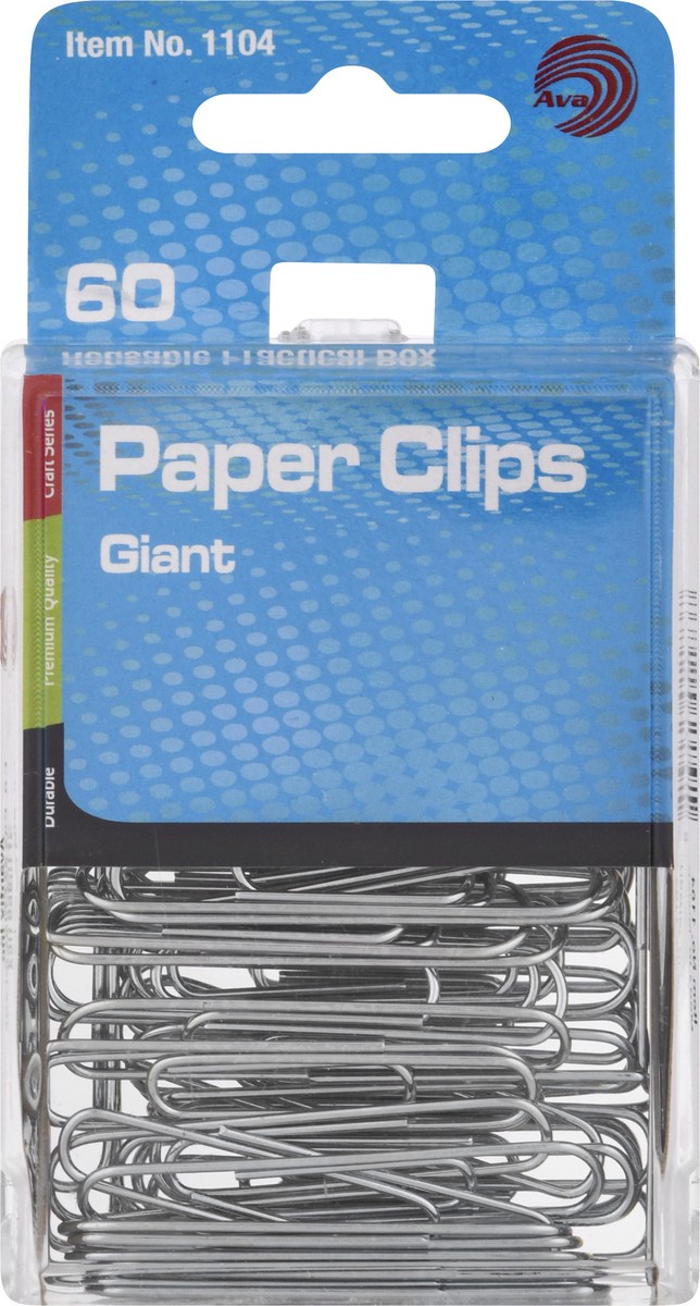 slide 6 of 9, AVA Giant Paper Clips 60 ea, 60 ct