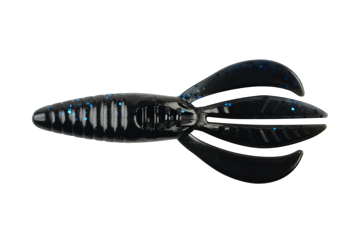 slide 1 of 1, Berkley PowerBait Pit Boss Black Blue 4in, 1 ct