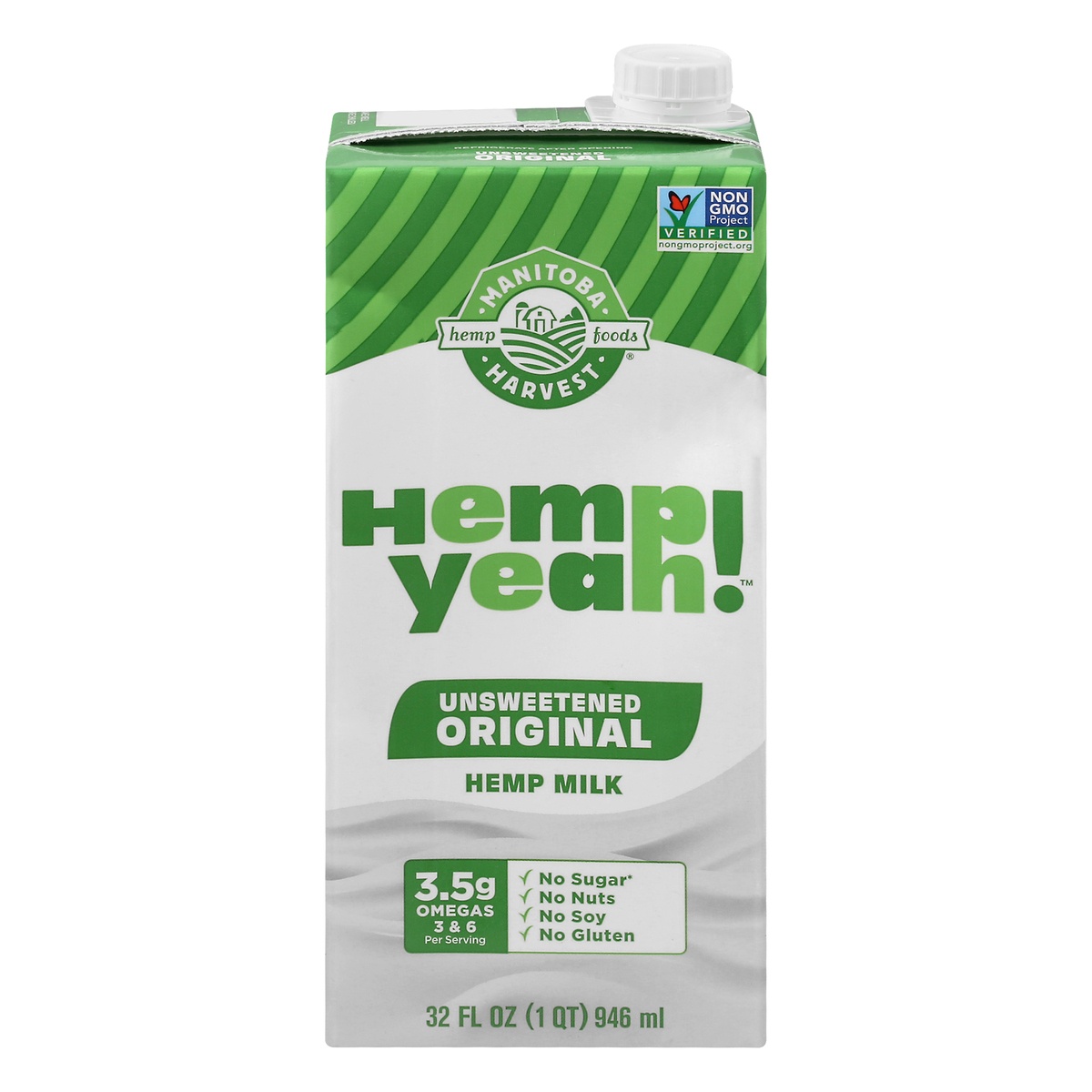 slide 1 of 1, Manitoba Harvest Unsweetened Original Hemp Milk 32 oz, 