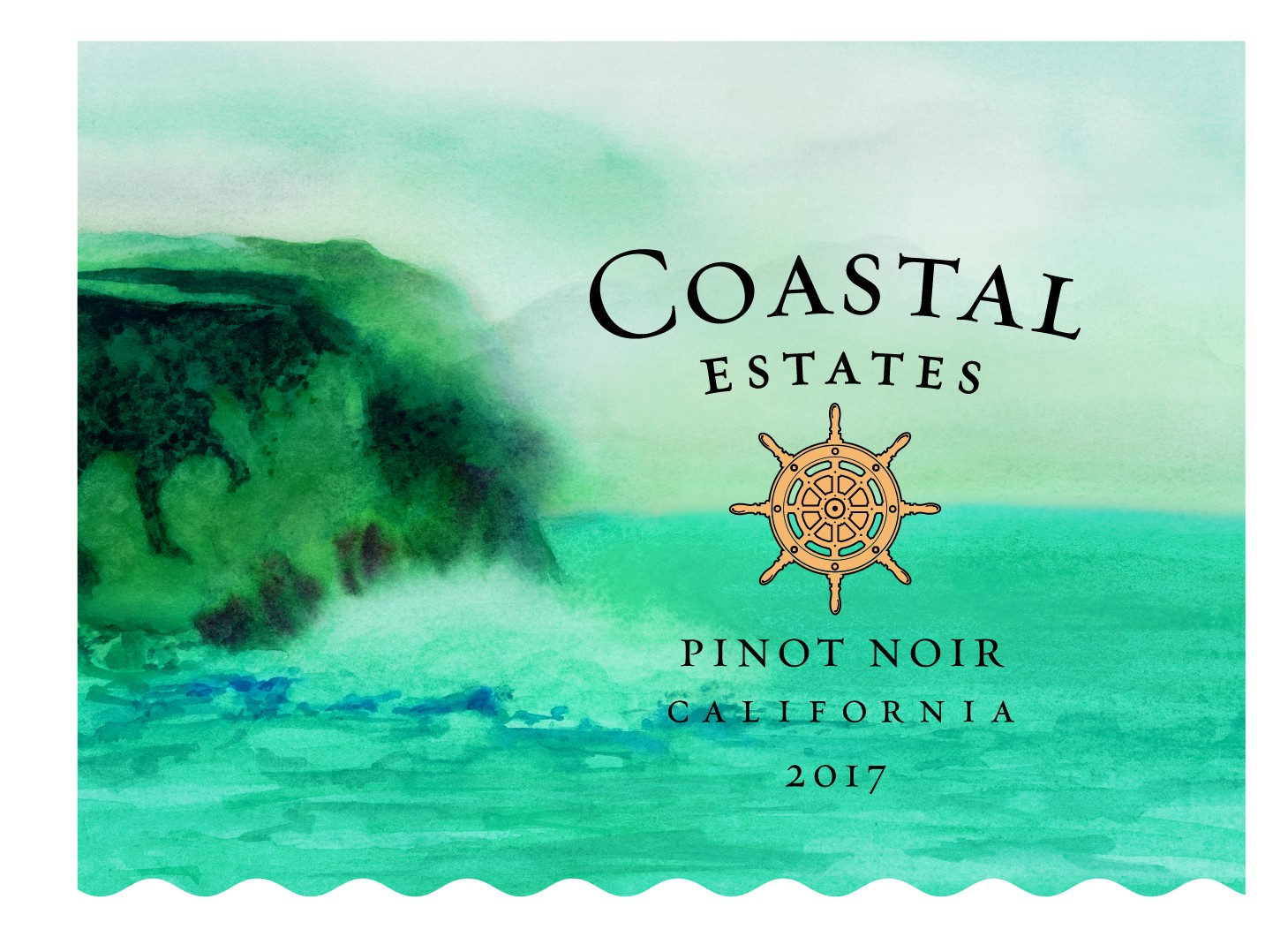 slide 2 of 4, Coastal Estates Pinot Noir, Red Wine, California 2017, 1 ct, 750ml Bottle, 750 ml