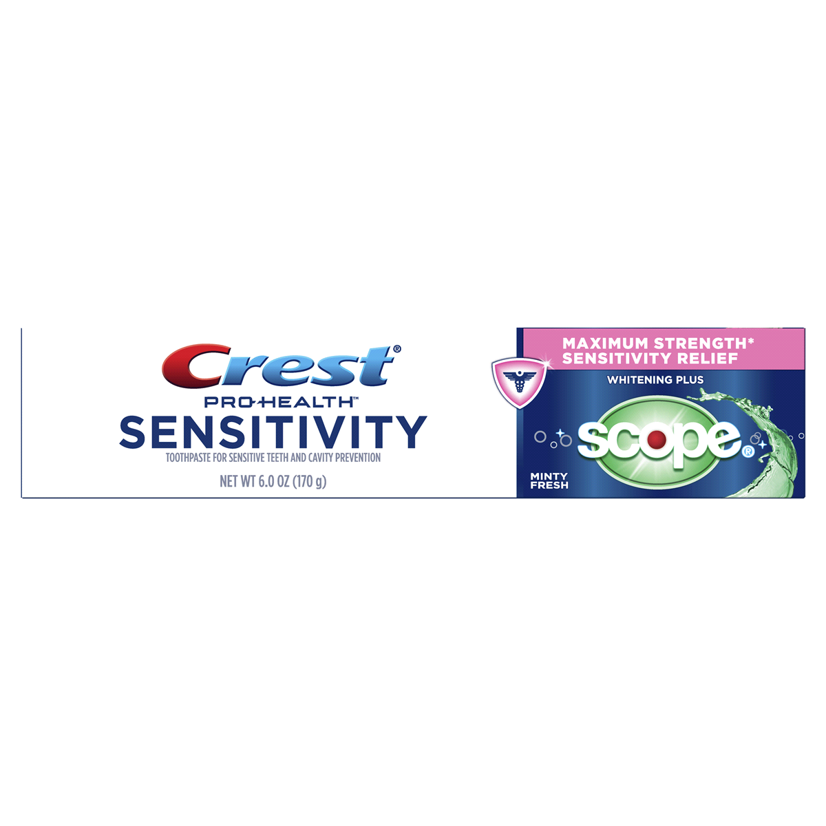 slide 1 of 1, Crest Pro-Health Sensitivity Whitening Plus Scope Toothpaste, 6.0 oz, 6 oz