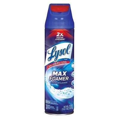 slide 1 of 6, Lysol Max Foamer Bathroom Cleaner, 19 oz