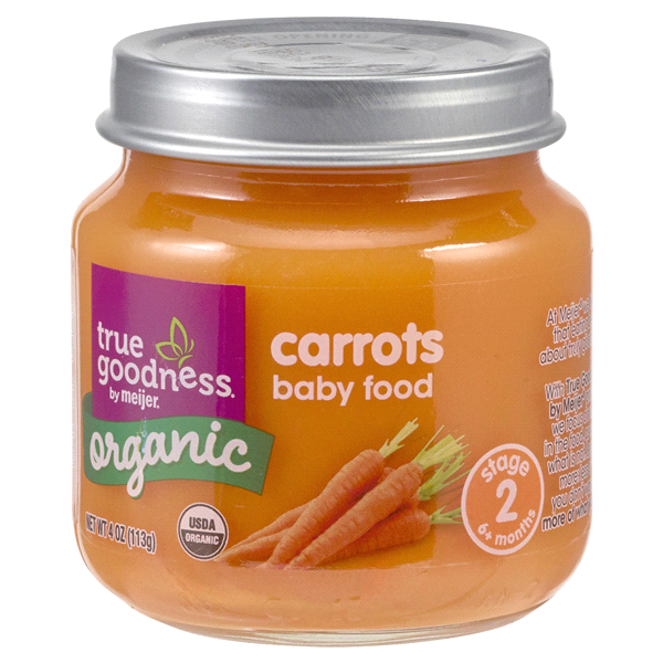 slide 1 of 1, True Goodness ORG Baby Food Carrots Jar, 4 oz