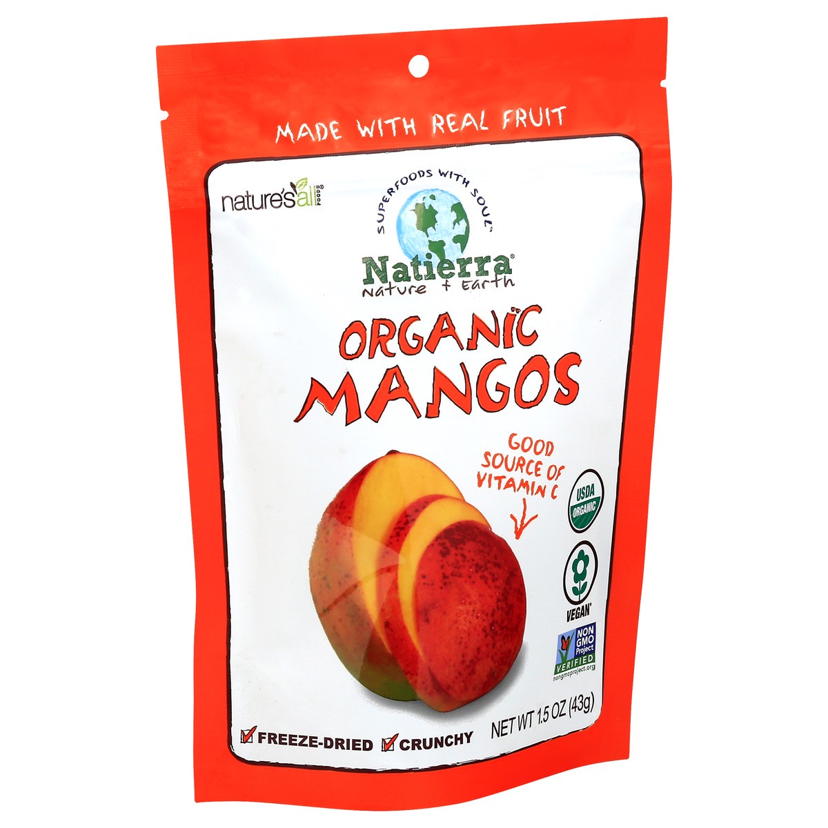 slide 3 of 11, Natierra Nature's All Foods Freeze Dried Organic Mangoes, 1.5 oz