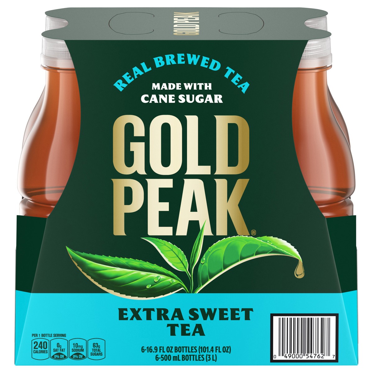slide 1 of 9, Gold Peak Extra Sweet Tea Bottles, 16.9 fl oz, 6 Pack, 6 ct; 16.9 oz