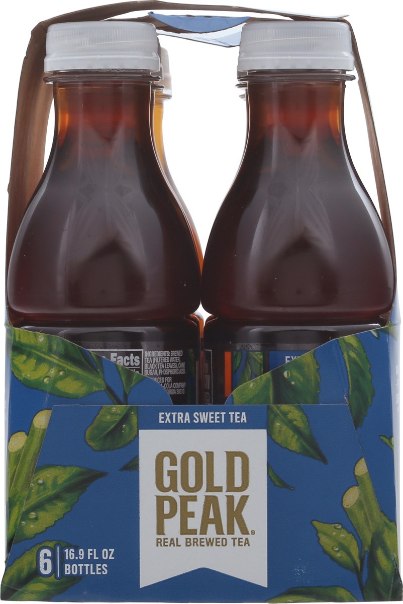 slide 4 of 9, Gold Peak Extra Sweet Tea Bottles, 16.9 fl oz, 6 Pack, 6 ct; 16.9 oz