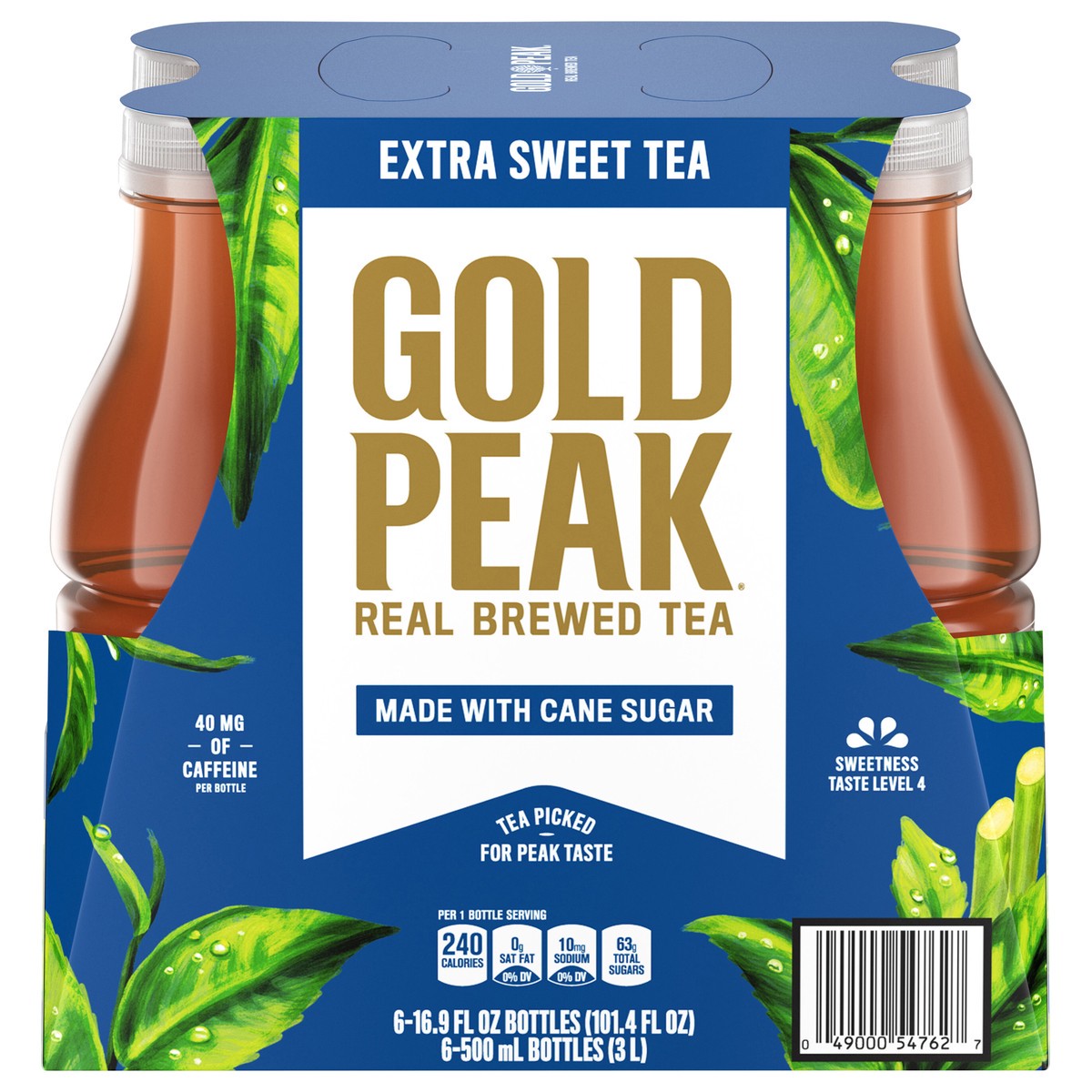 slide 1 of 9, Gold Peak Extra Sweet Tea Bottles, 16.9 fl oz, 6 Pack, 6 ct; 16.9 oz