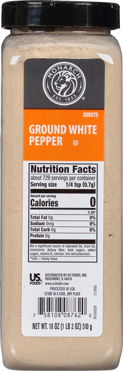 slide 5 of 12, Monarch Pepper White Ground, 18 oz