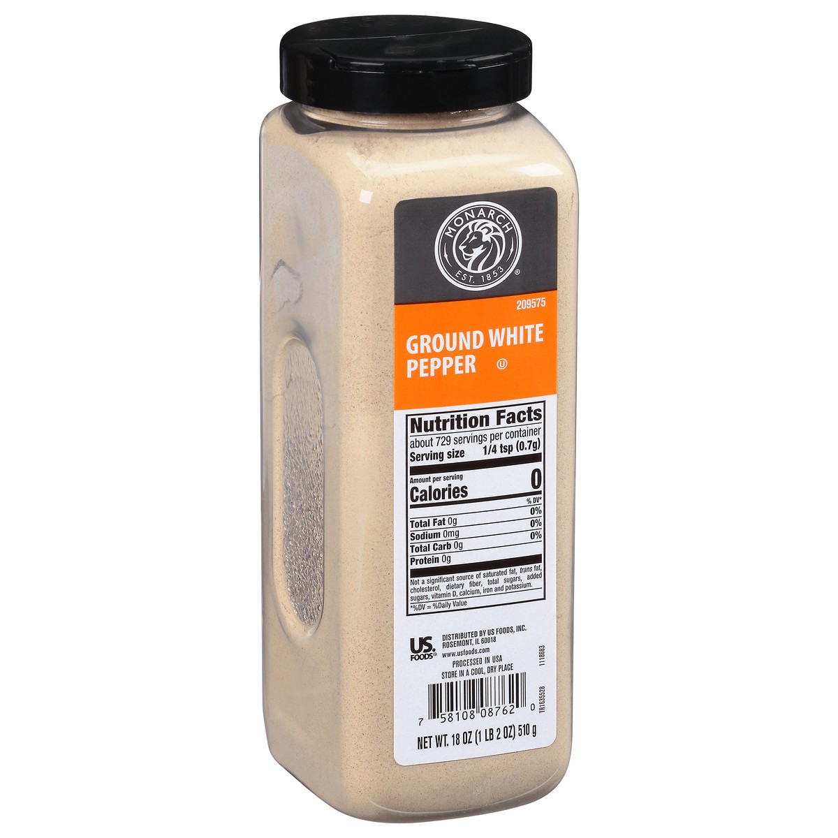 slide 9 of 12, Monarch Pepper White Ground, 18 oz