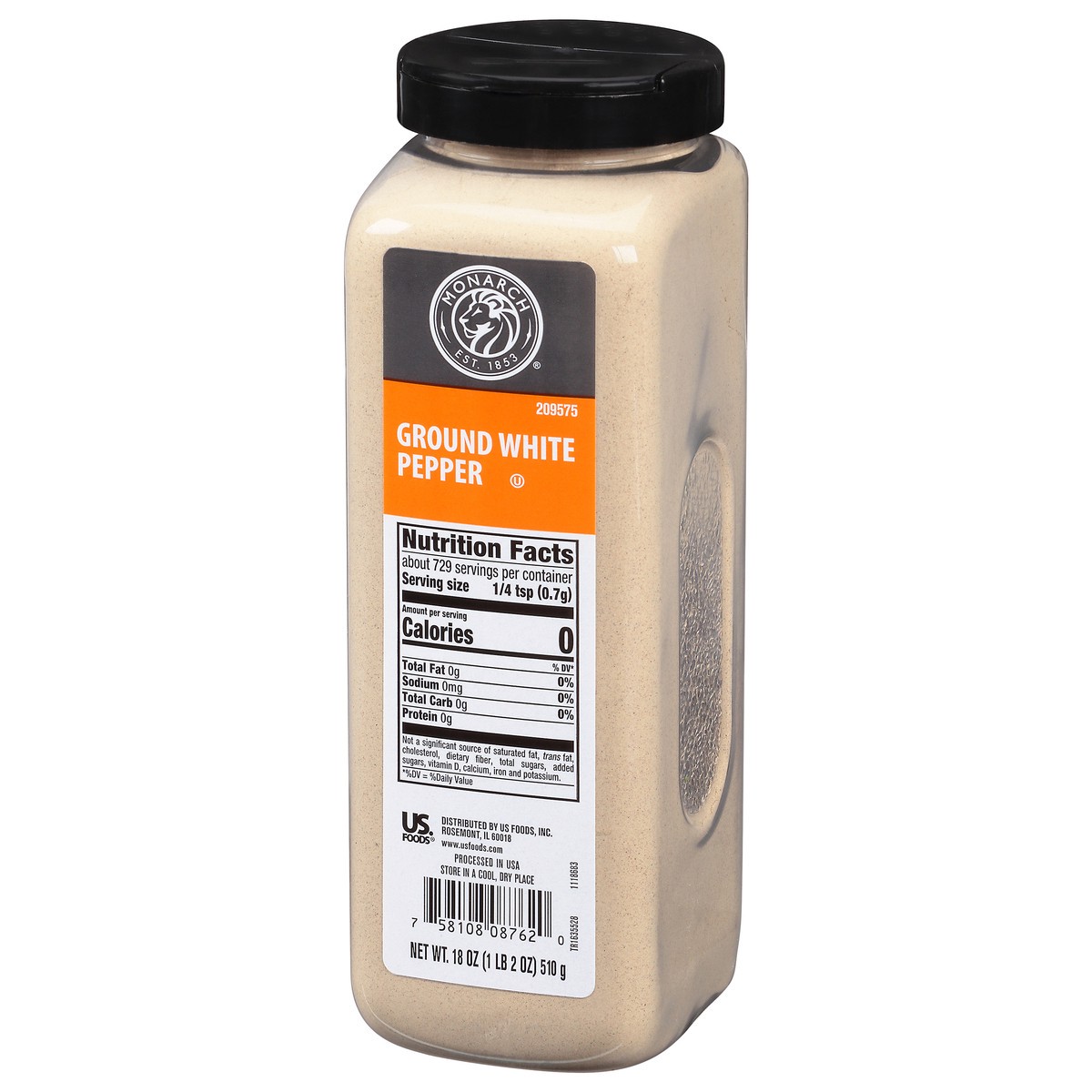 slide 2 of 12, Monarch Pepper White Ground, 18 oz