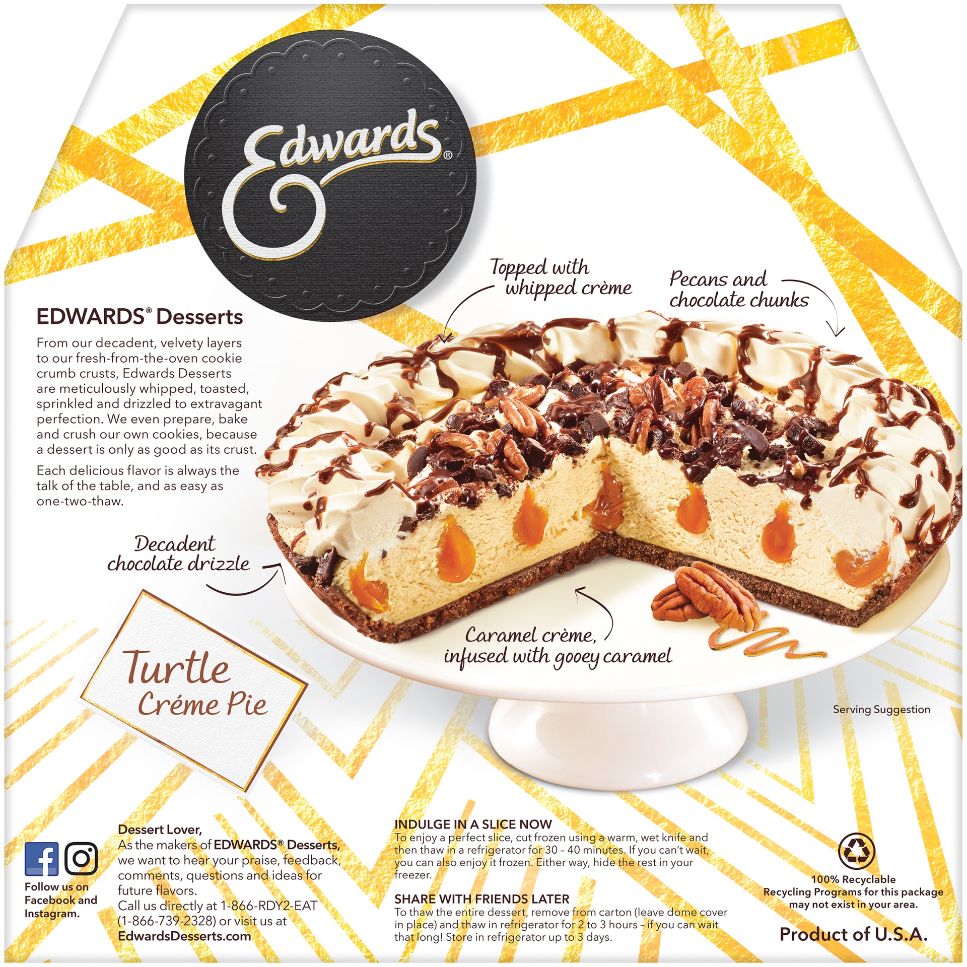 Edwards Turtle Pie 30.5 oz Shipt