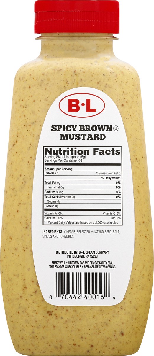 slide 11 of 13, BL Spicy Brown Mustard 12 oz, 12 oz