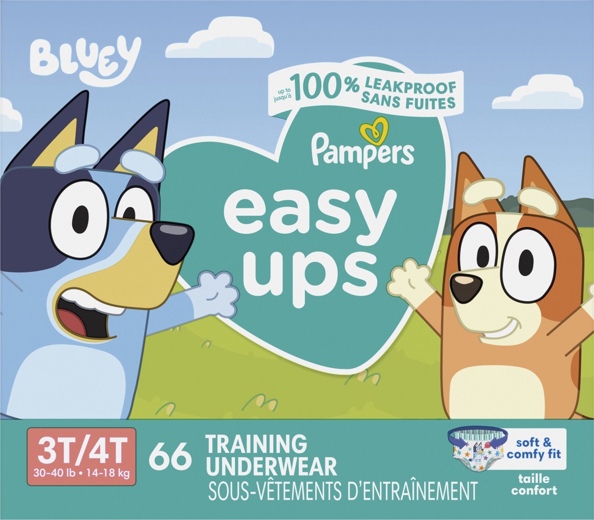 slide 5 of 6, Pampers Easy Ups Training Underwear Boys Size 4 3T4T 66 Count, 66 ct