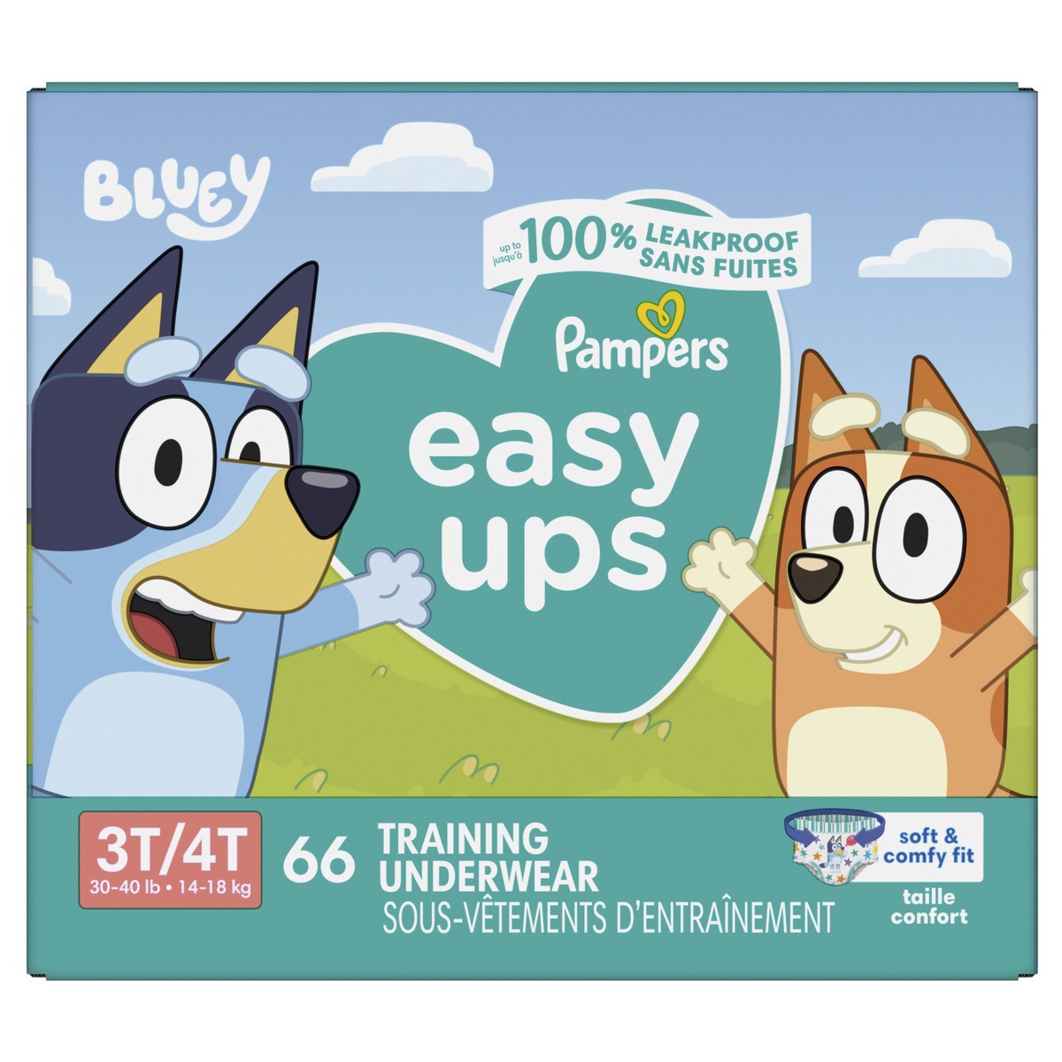 slide 1 of 6, Pampers Easy Ups Training Underwear Boys Size 5 3T4T, 66 Count, 66 ct