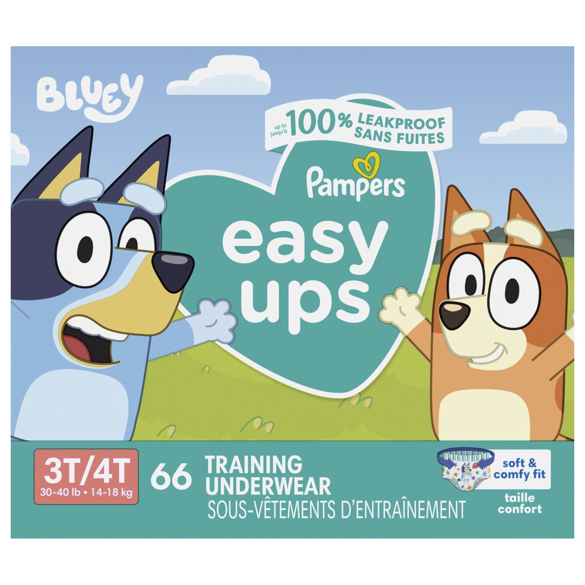 slide 1 of 6, Pampers Easy Ups Training Underwear Boys Size 4 3T4T 66 Count, 66 ct