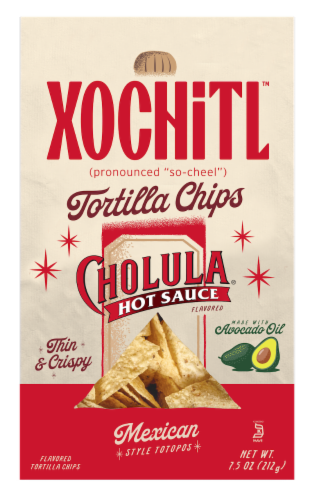 slide 1 of 3, Xochitl™ Cholula® Hot Sauce Flavored Tortilla Chips, 7.5 oz, 7.5 oz